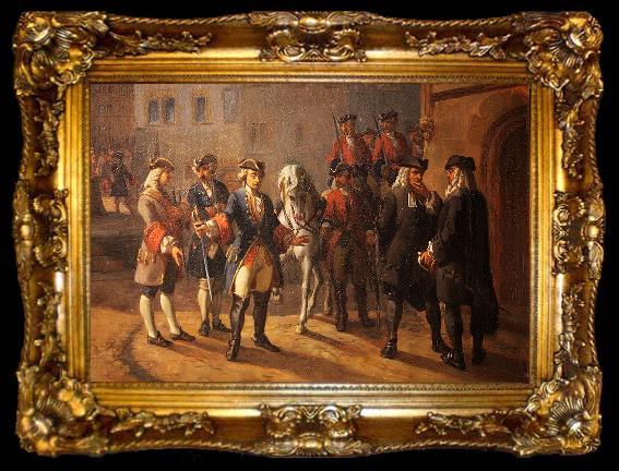 framed  Louis-Marin Bonnet Arrest of Major Davel, ta009-2